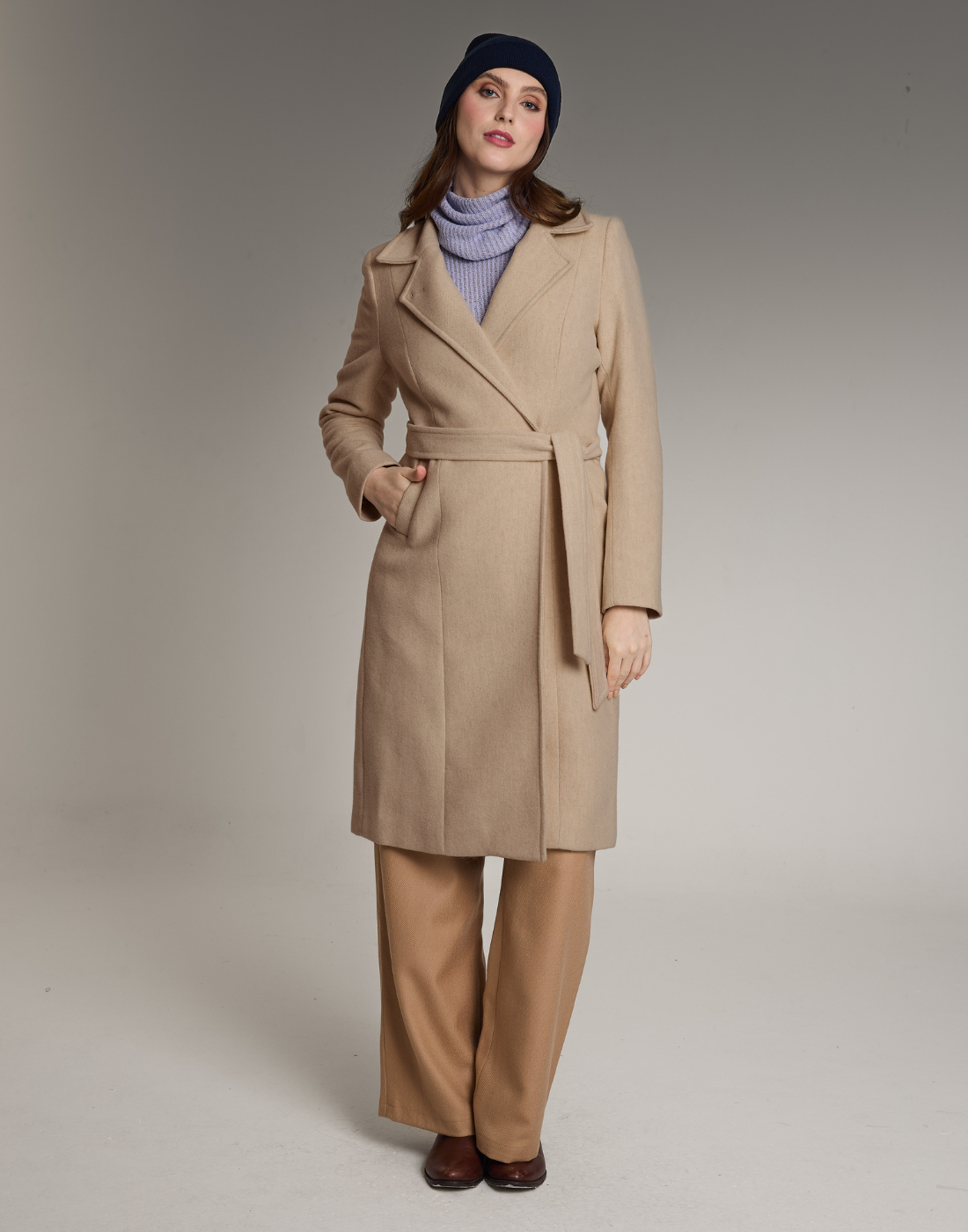 Casaco de Lã Savona Bege Bloom