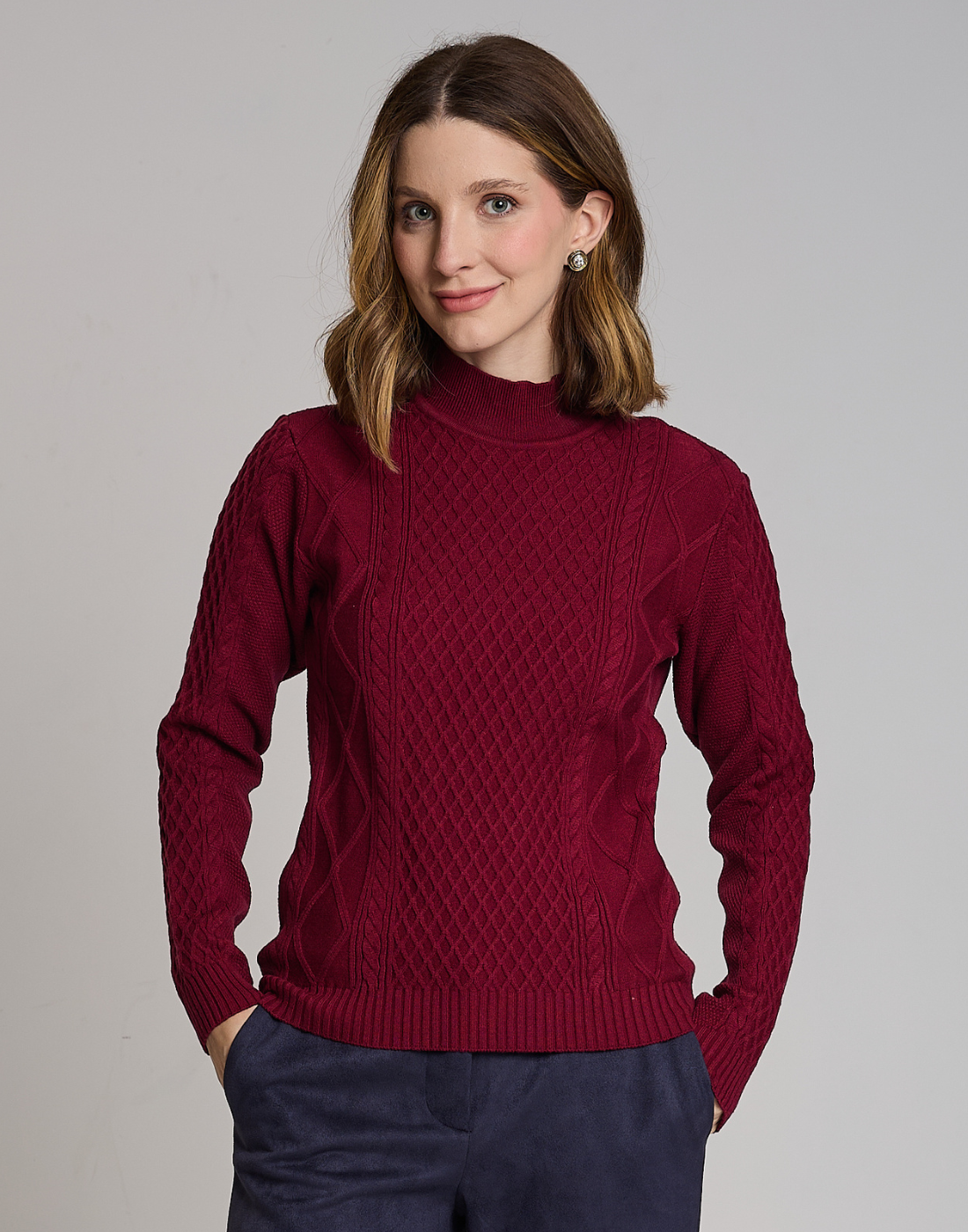Blusa Aran Highland Bordeaux