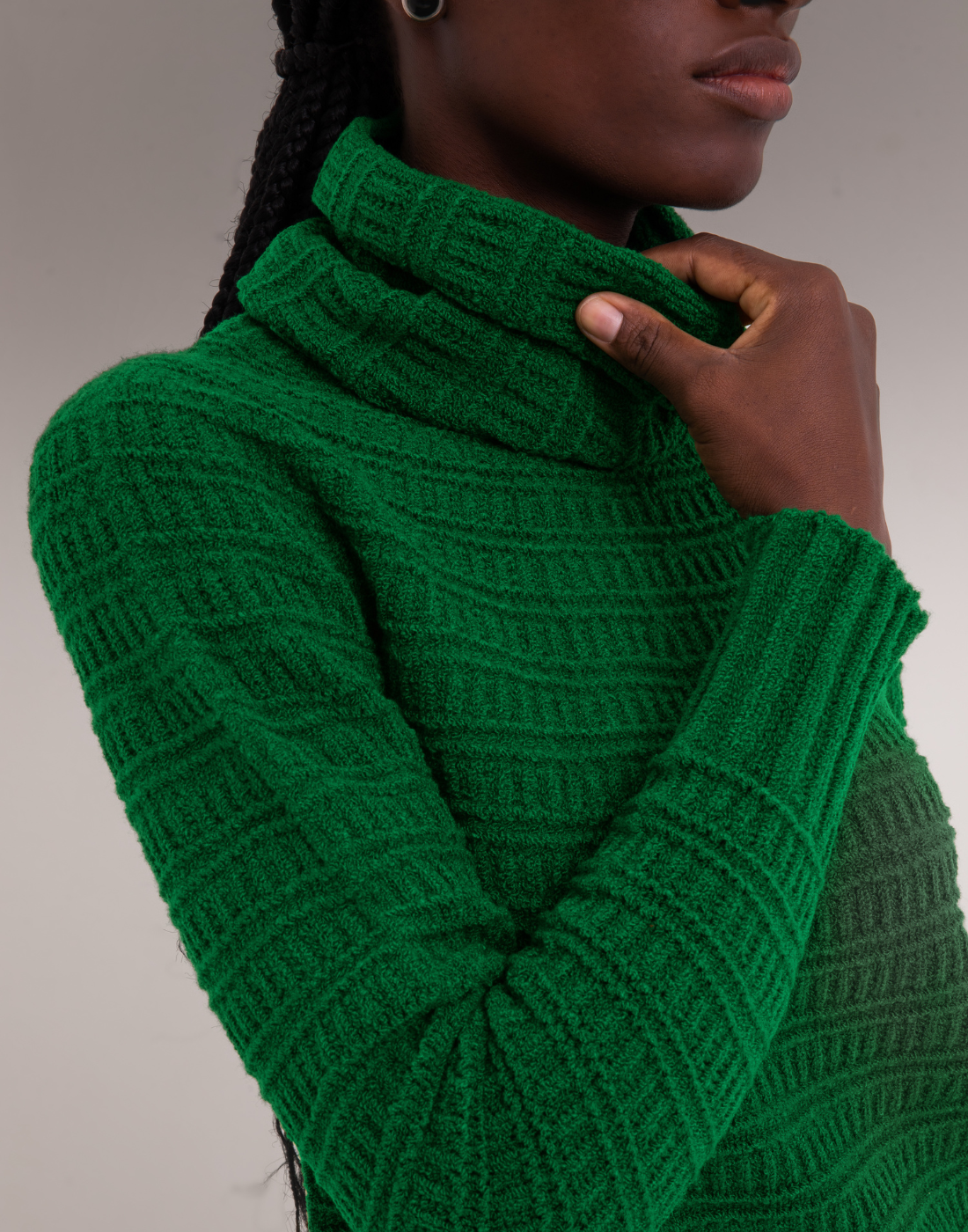 Blusa Mousse com Gola Avulsa Laurette Verde