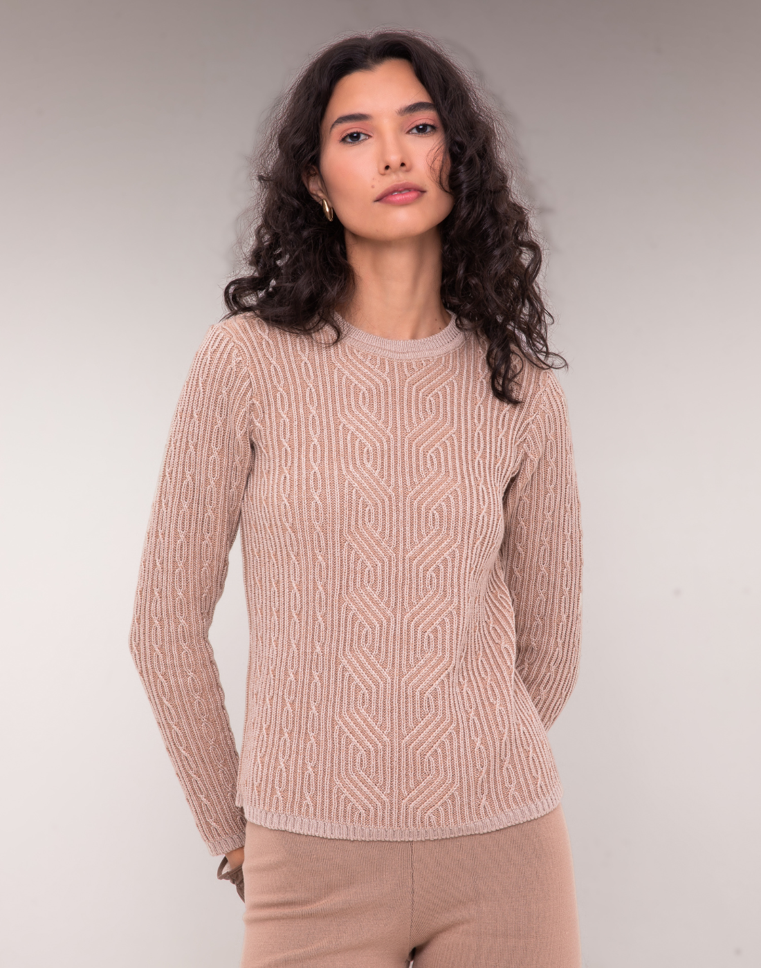 Blusa Trançada Chain Bege Bruma