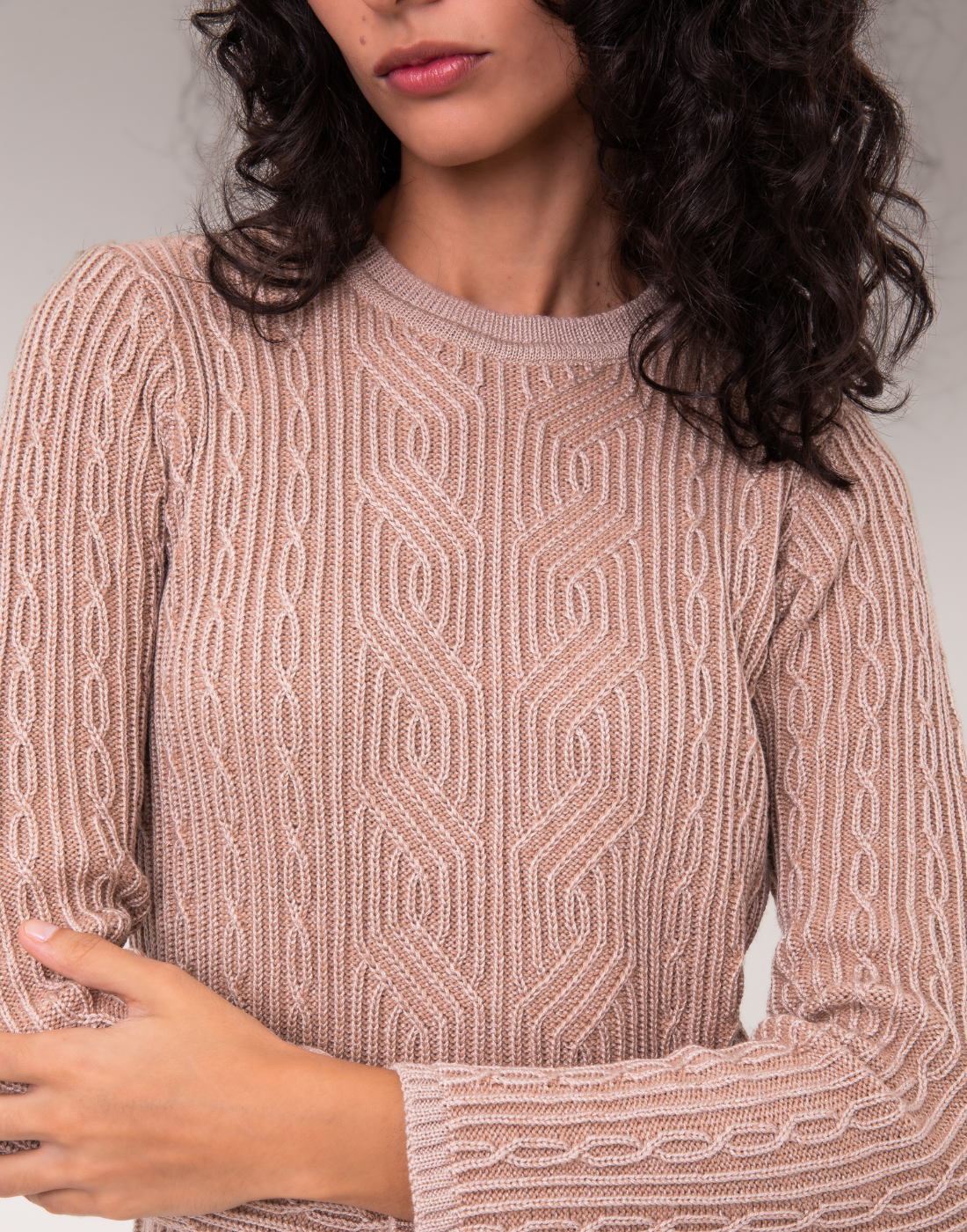 Blusa Trançada Chain Bege Bruma