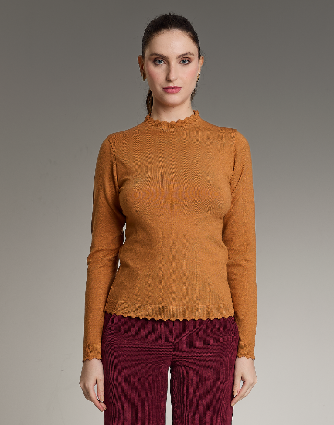 Blusa Gola Islay Caramelo