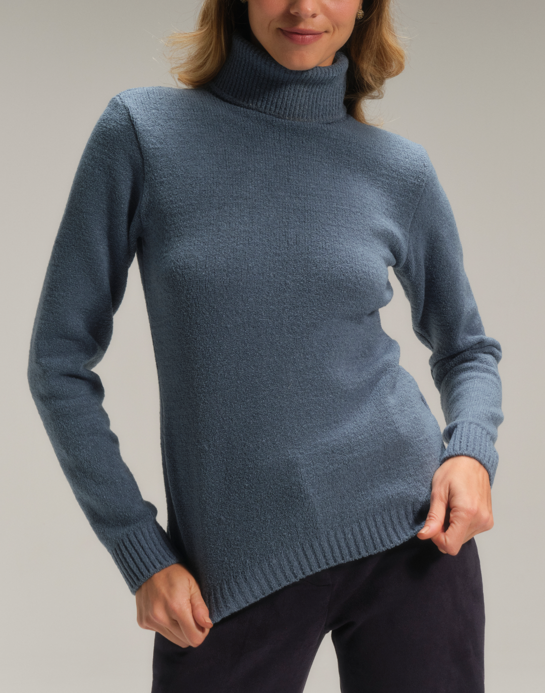 Blusa Mousse Cacharrel Slim Azul Riviera