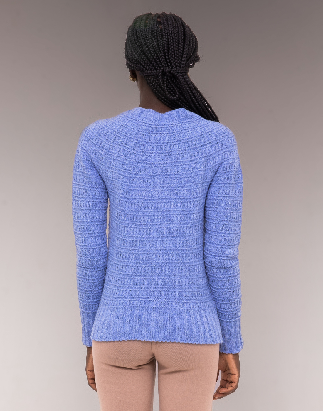 Blusa Mousse com Gola Avulsa Laurette Azul Claro