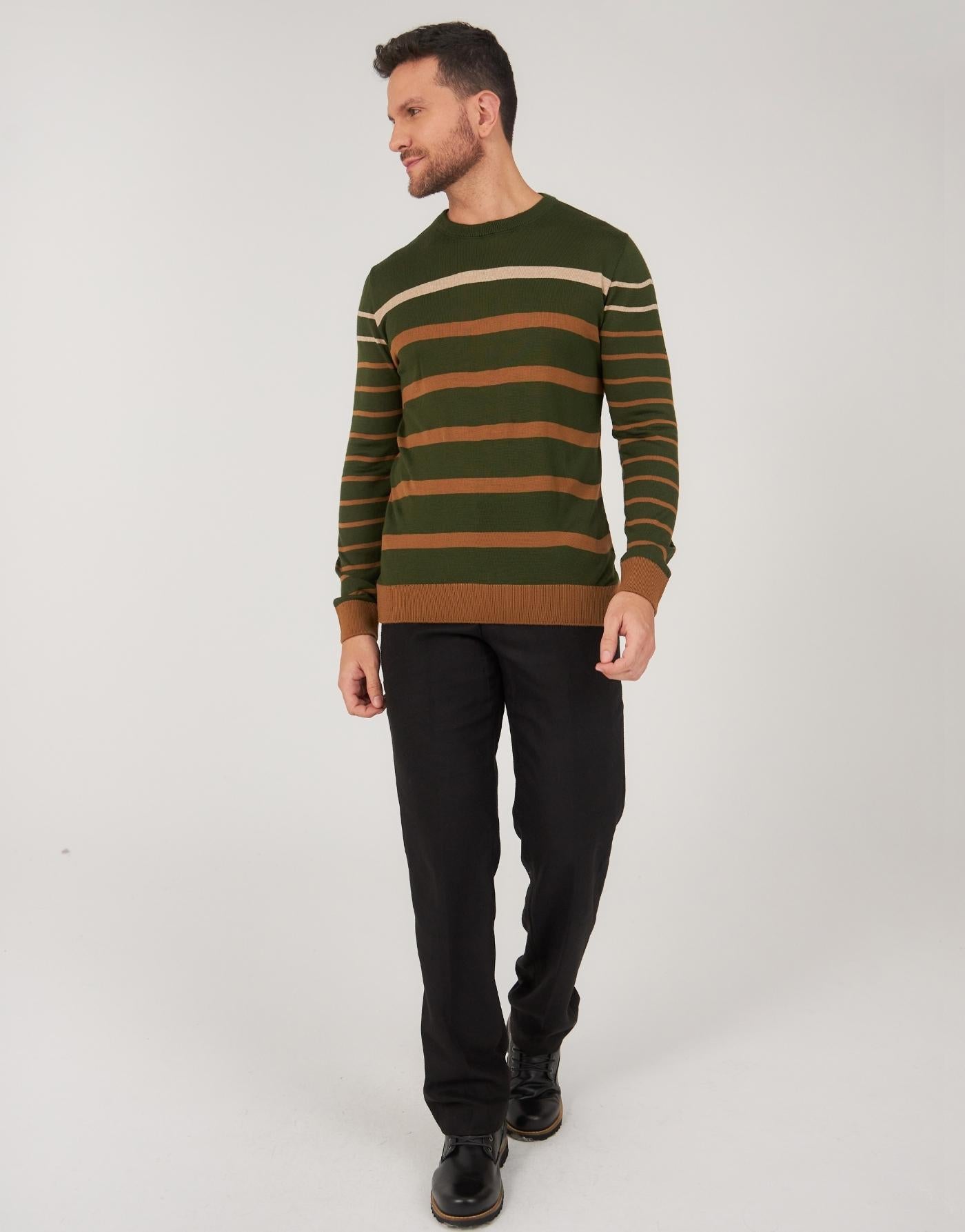 Blusão Listrado Dunkan Verde