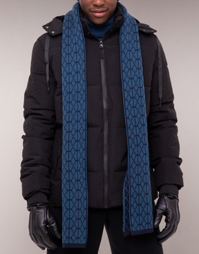 Cachecol Geométrico Marinho