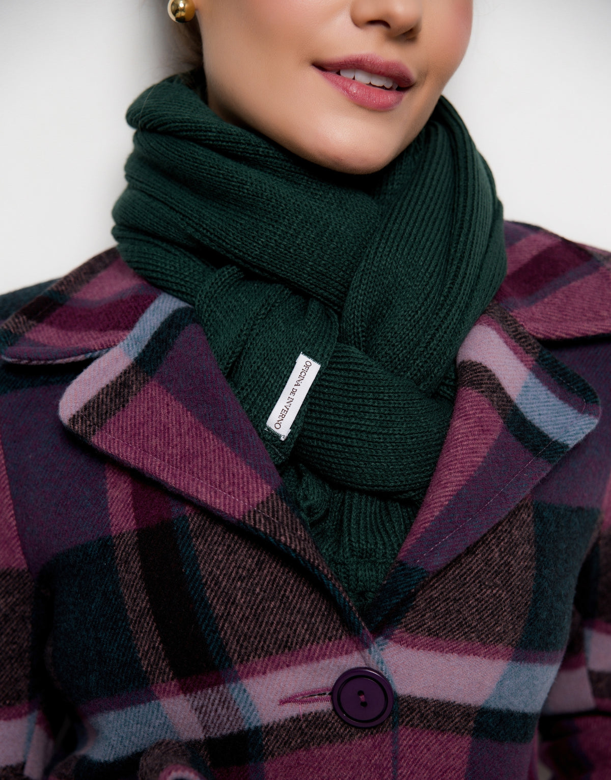 Cachecol Invernada Verde Profundo