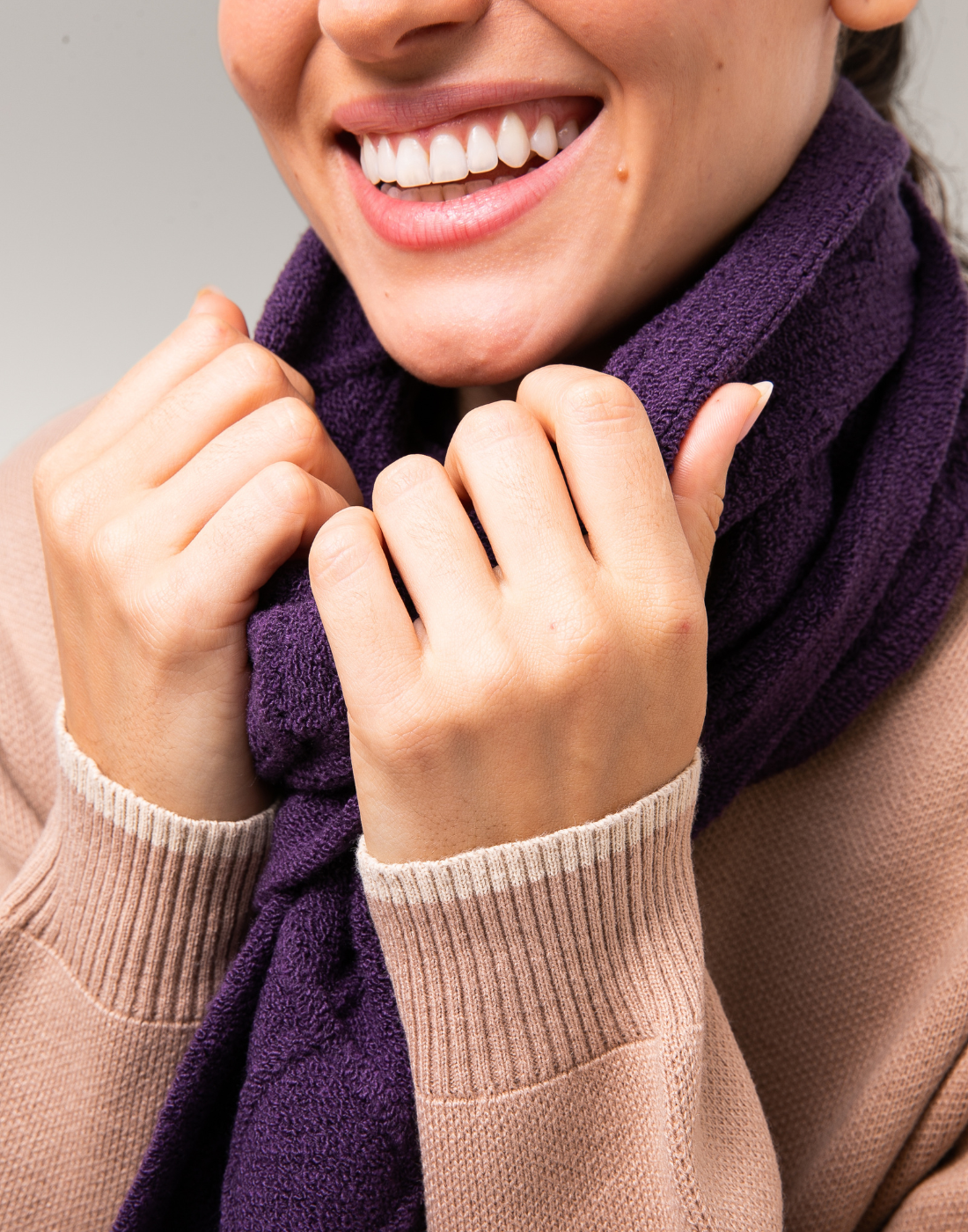 Cachecol Mousse Aran Roxo