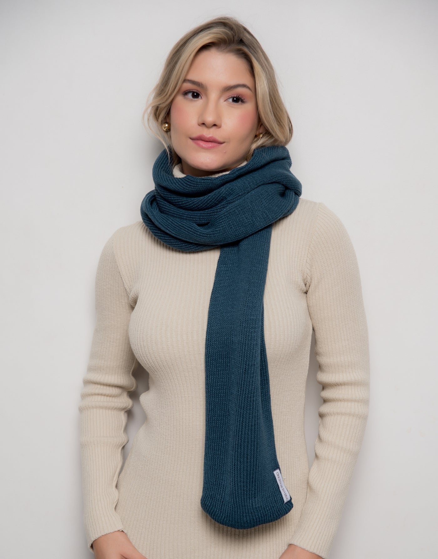 Cachecol Invernada Plain Azul Dark