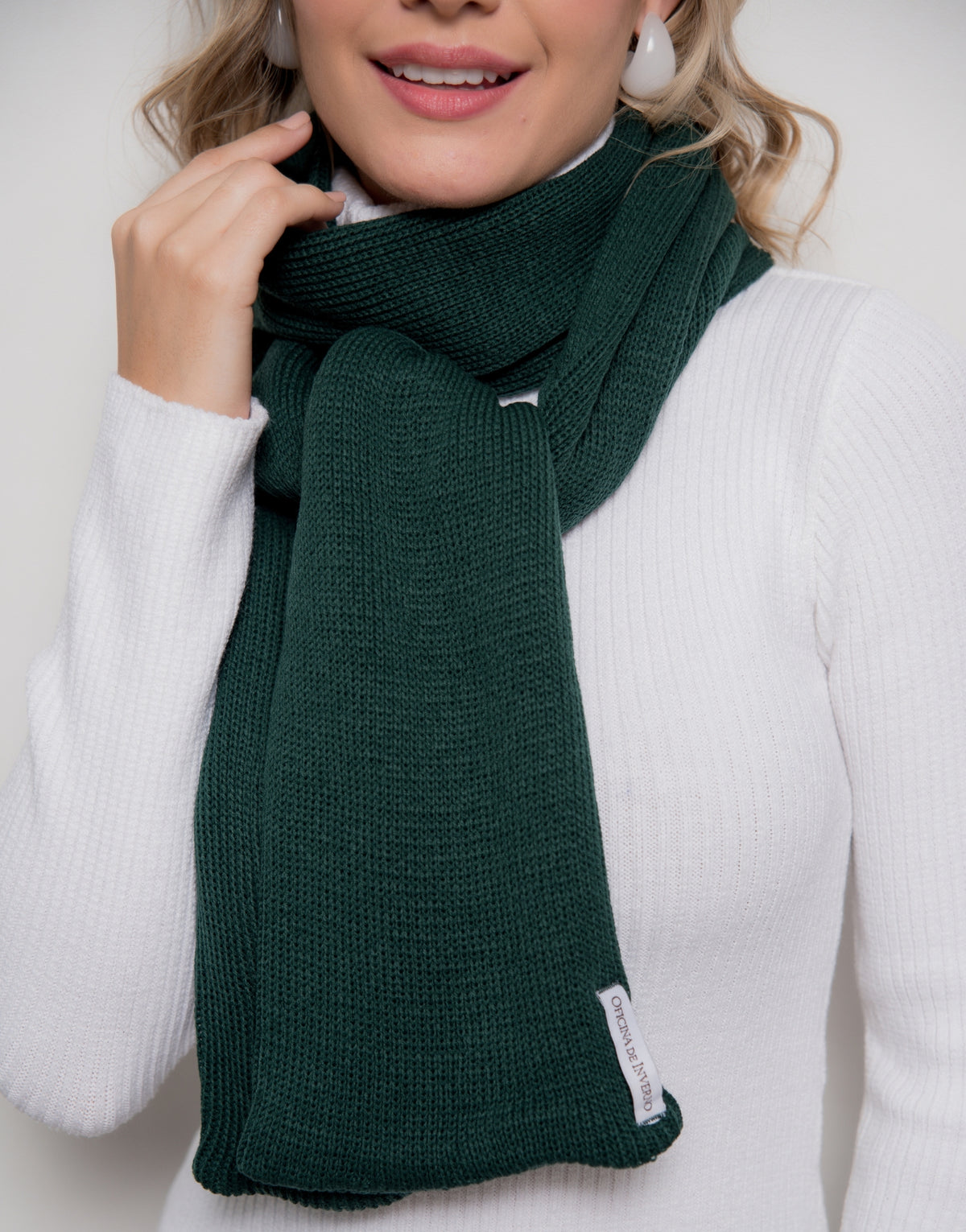 Cachecol Invernada Plain Verde Profundo