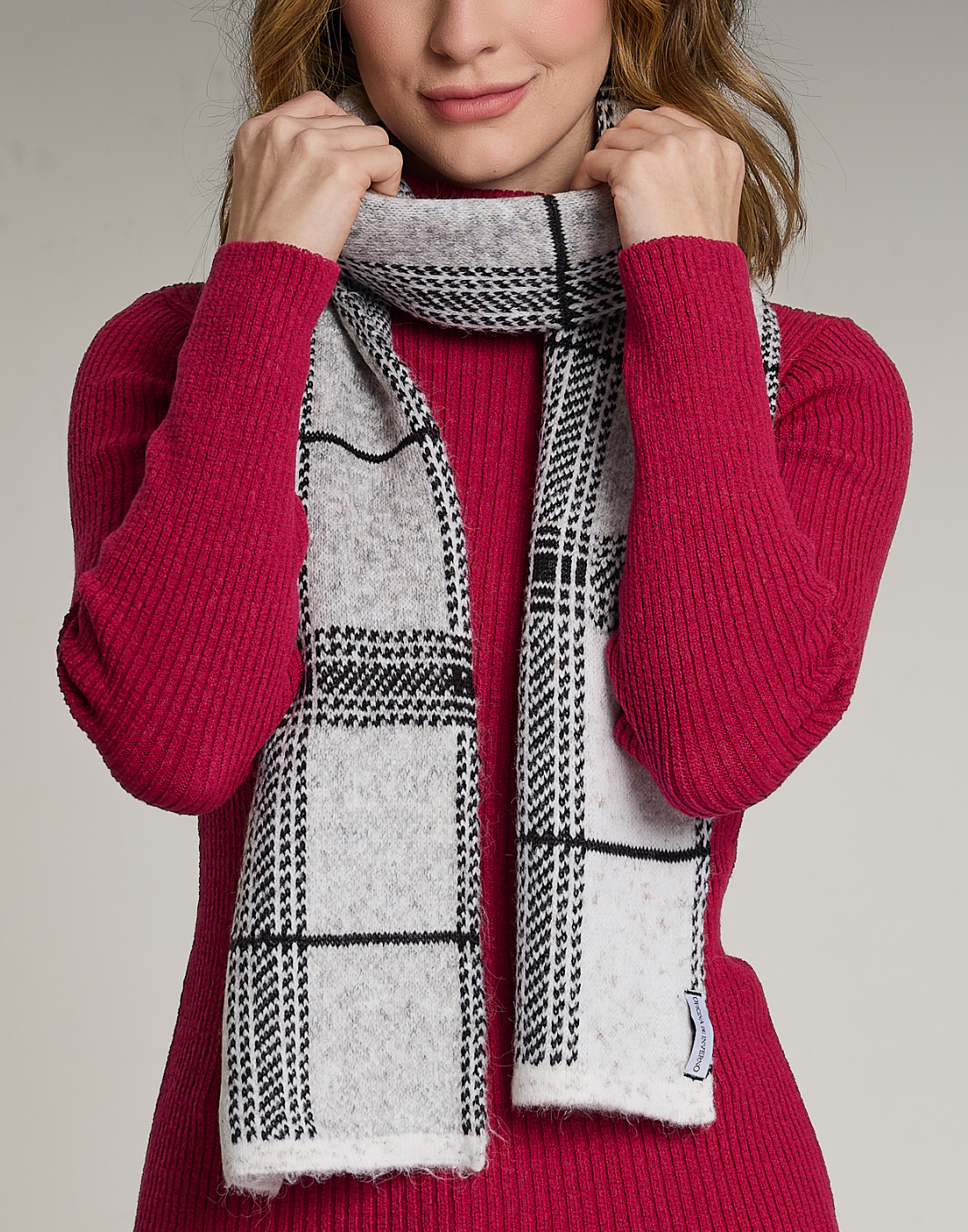 Cachecol Tartan Dunbar Branca