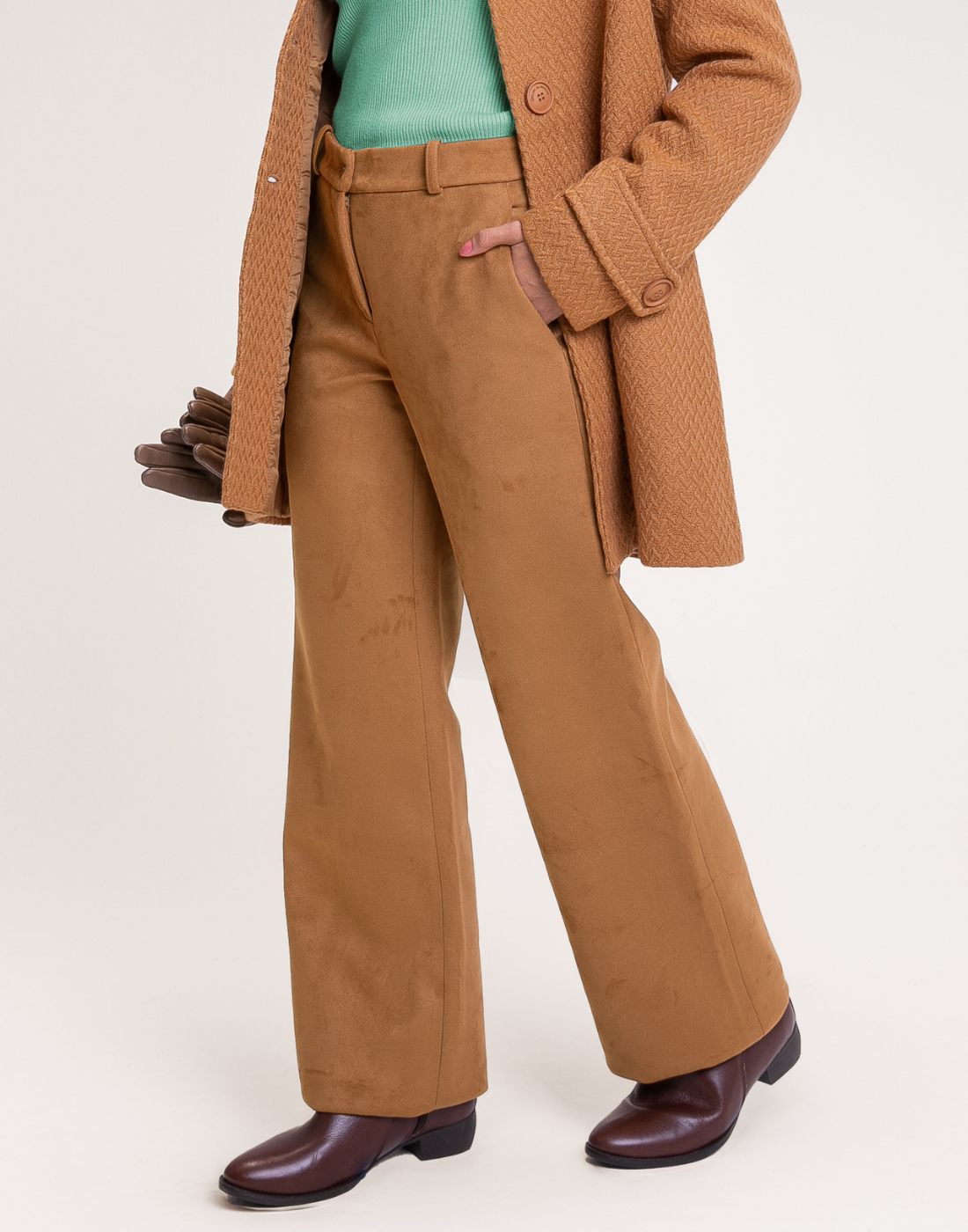 Calça Reta Alpinea Caramelo