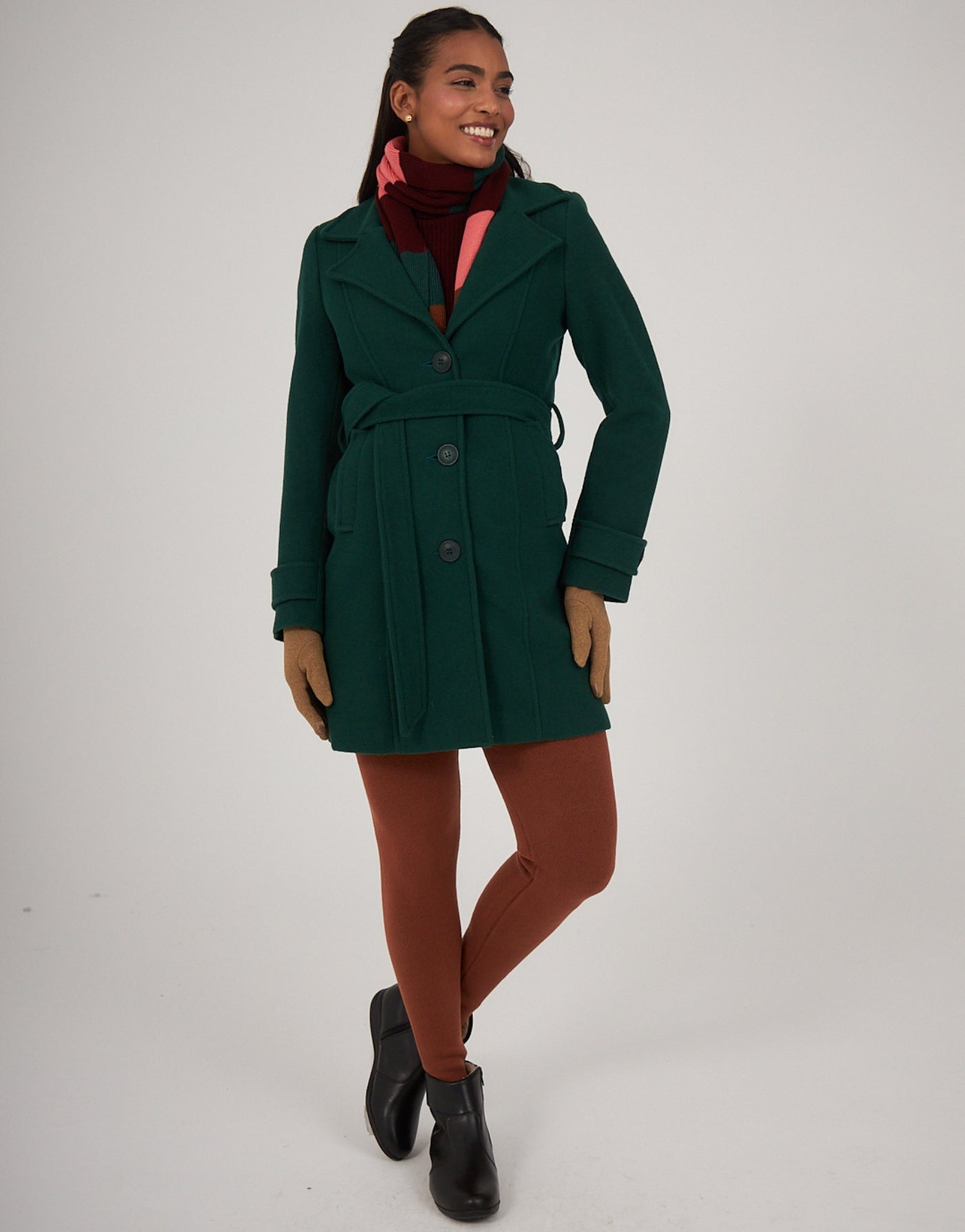 Casaco de Lã Natural Trench Mayfair Verde