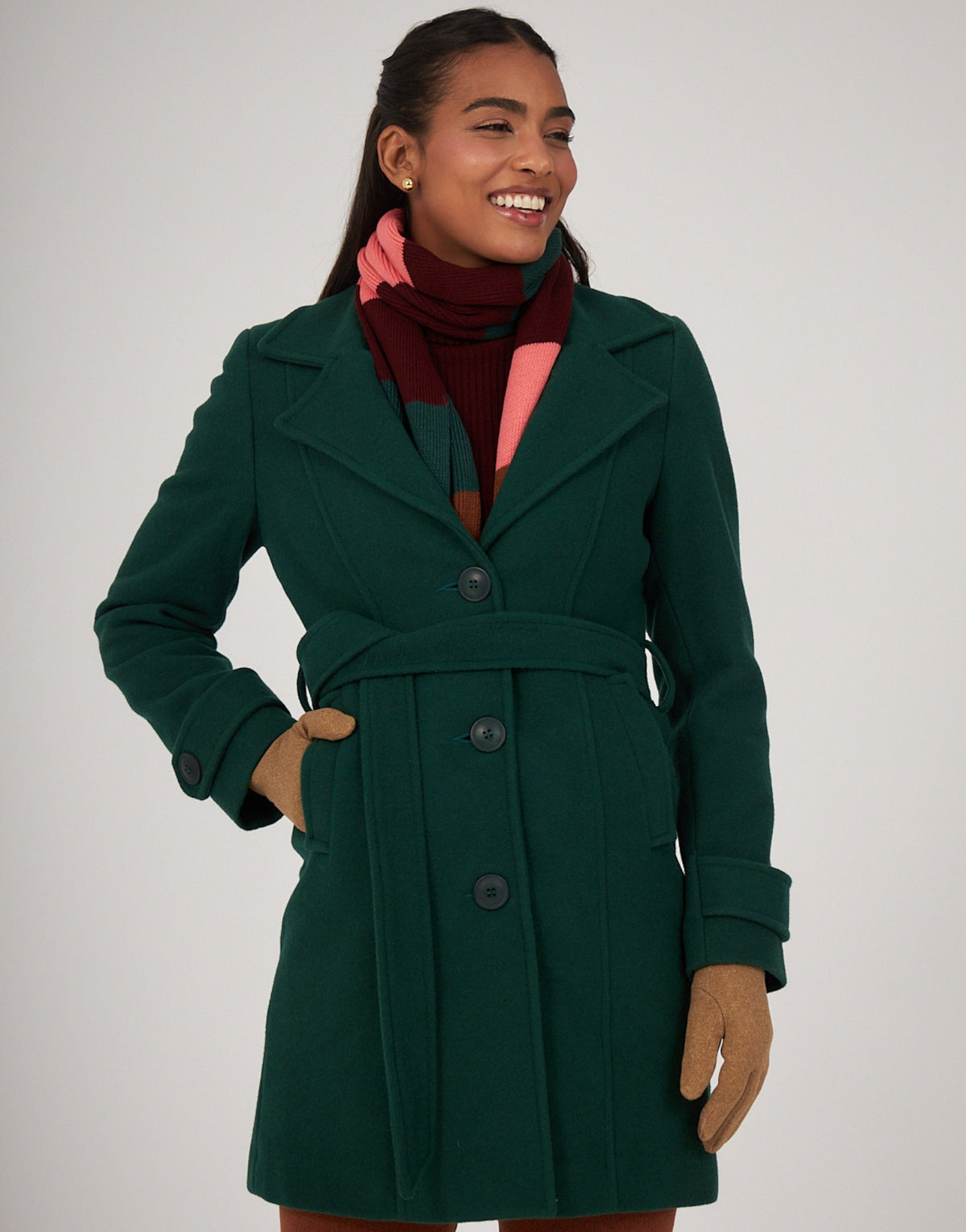 Casaco de Lã Natural Trench Mayfair Verde