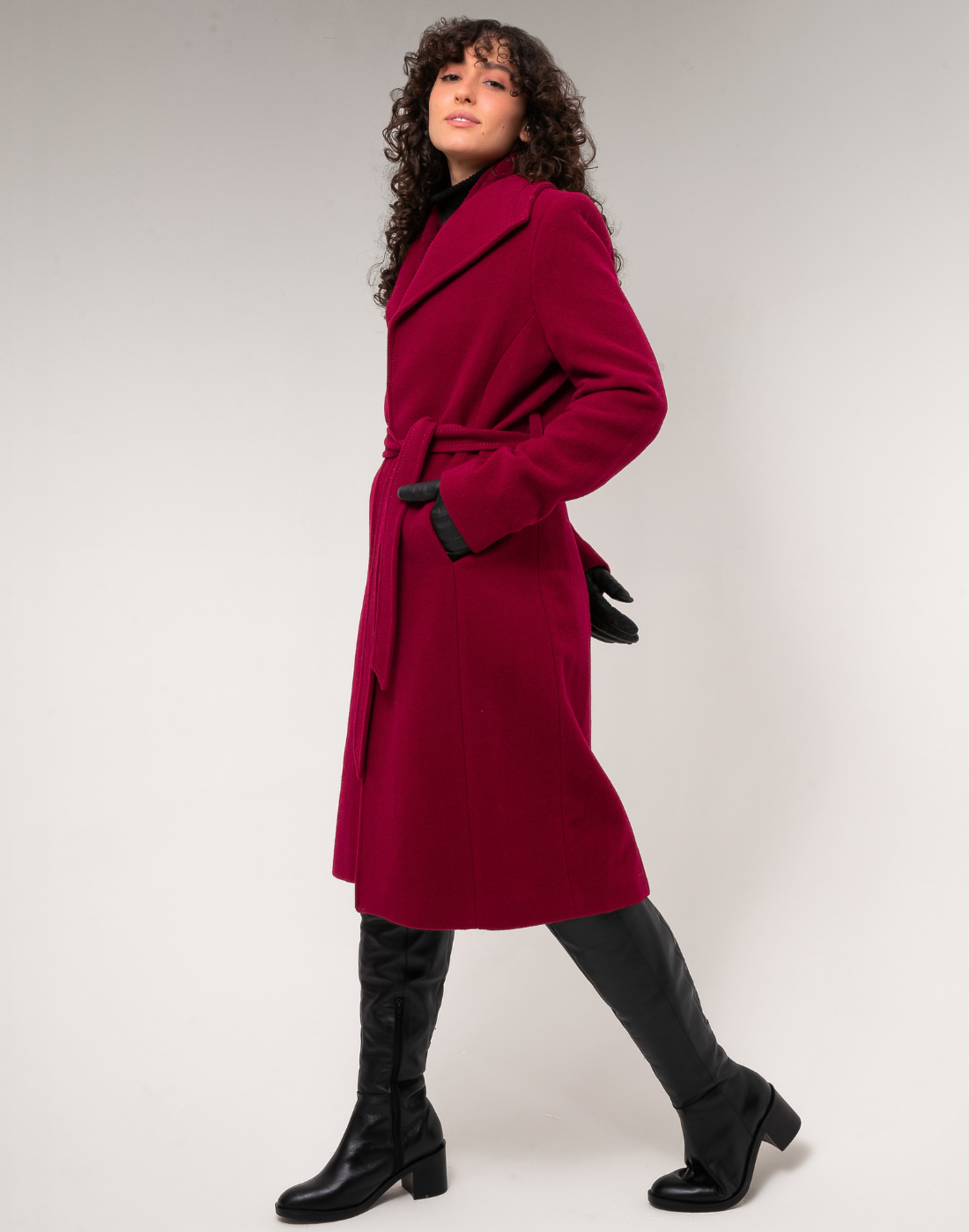 Casaco Lã com Faixa Alba Vermelho