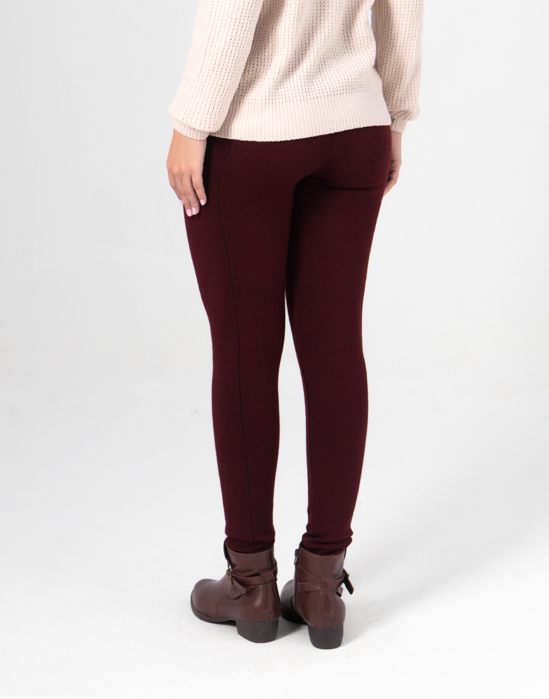 Legging Tricot Invernada Stripe Bordeaux
