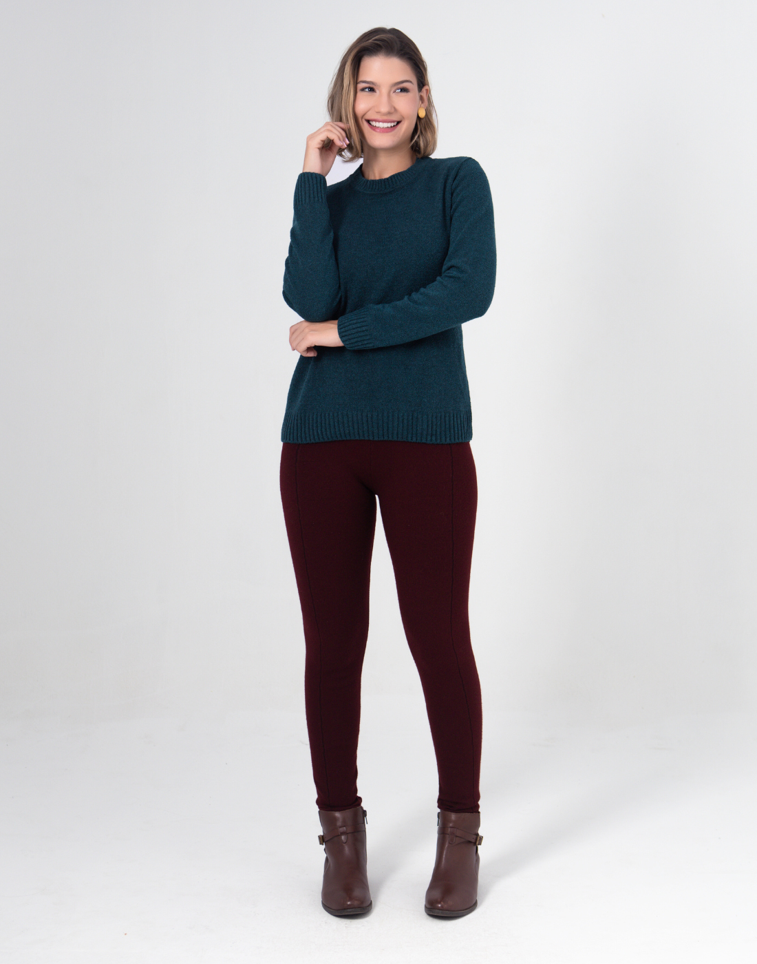 Legging Tricot Invernada Stripe Bordeaux