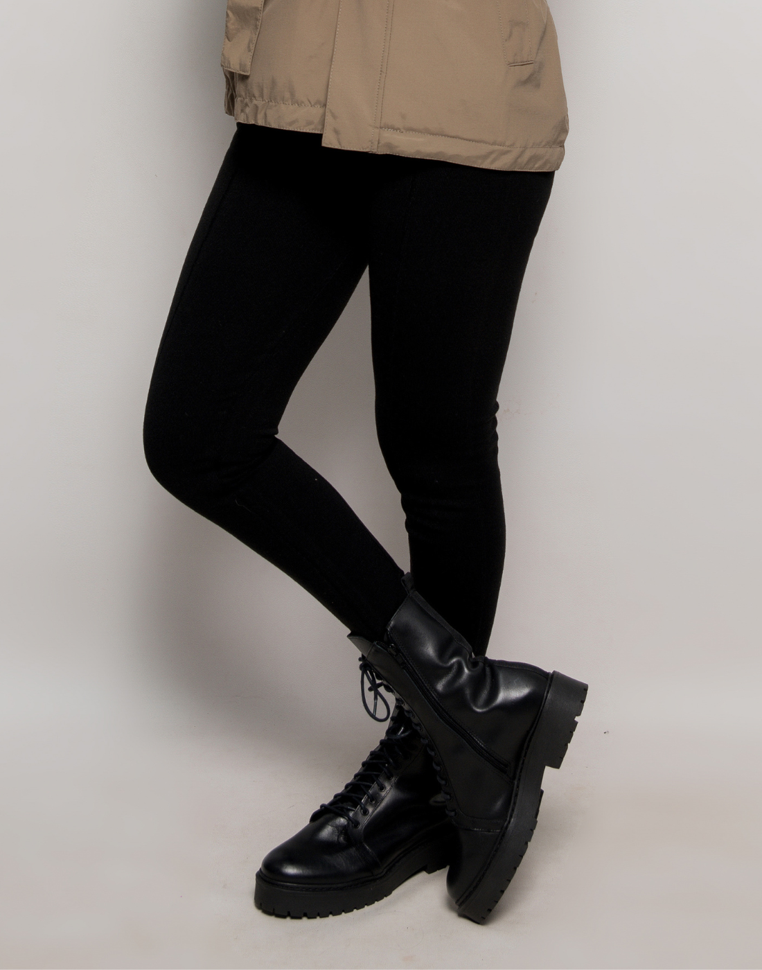 Legging Tricot Invernada Stripe Preta