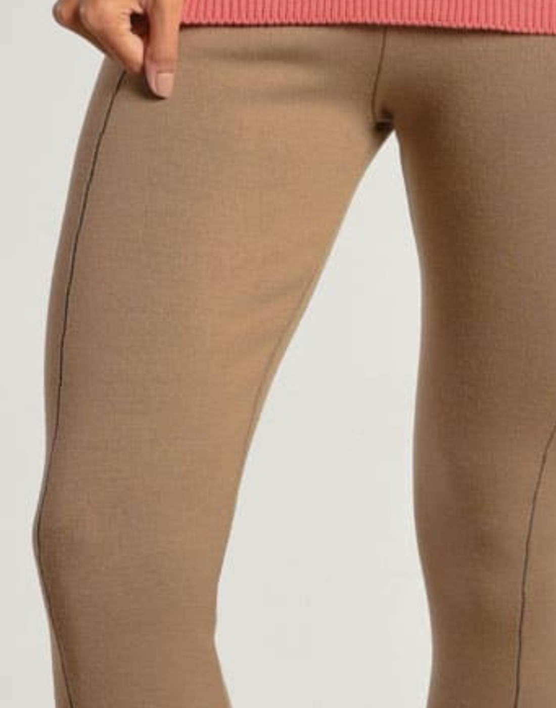 Legging Tricot Invernada Stripe Bege Bruma