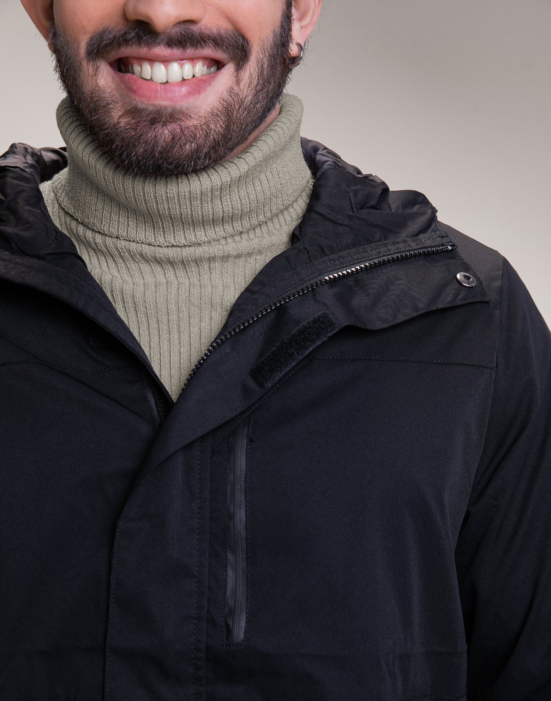 Jaqueta M Bolso Frank Preto