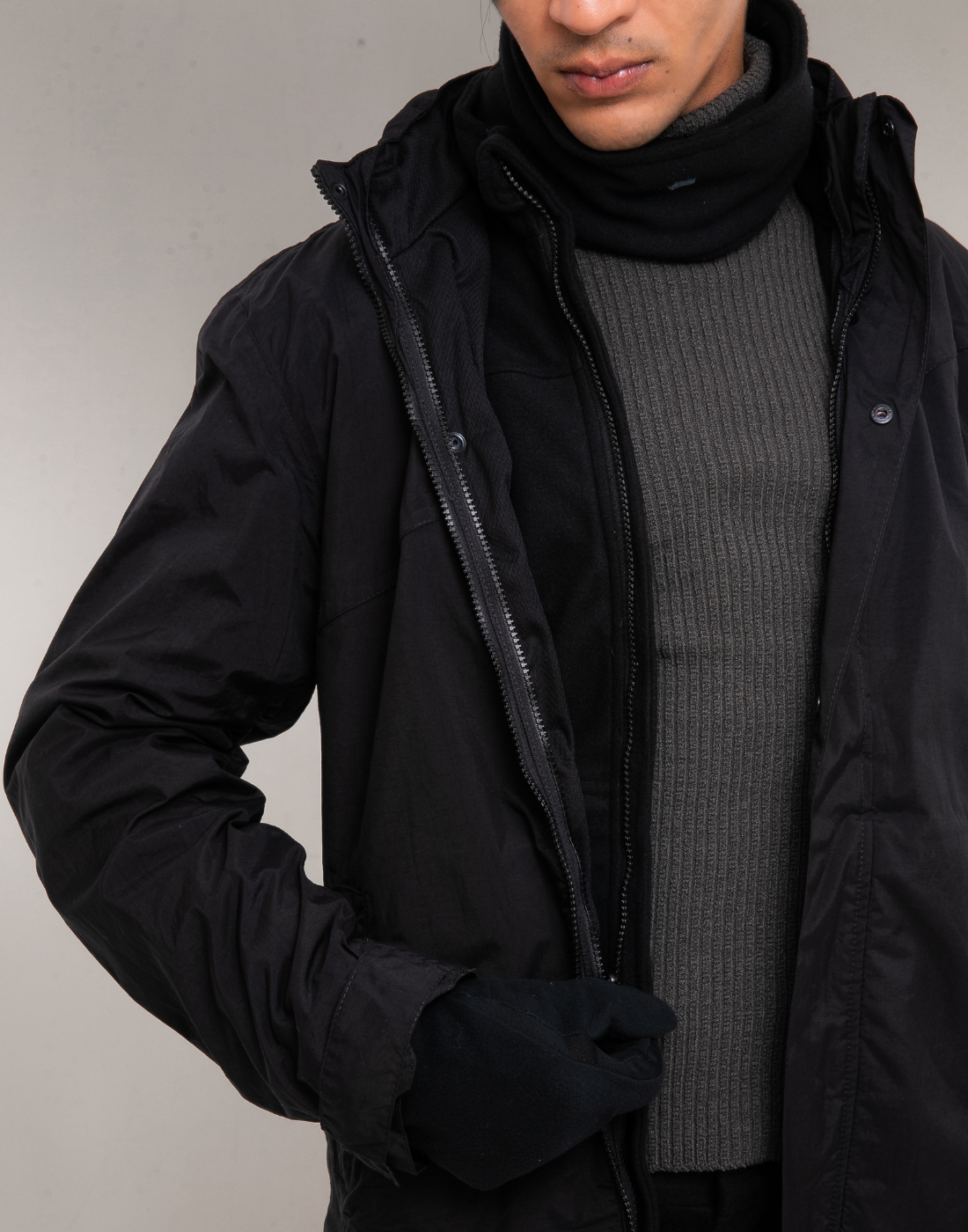 Jaqueta M Winter Explorer 3 em 1 Preta | Oficina de Inverno