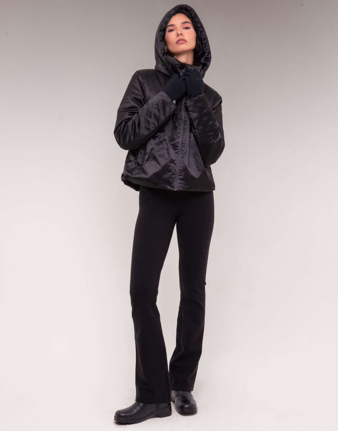 Calça Tricot Invernada Stripe Preta