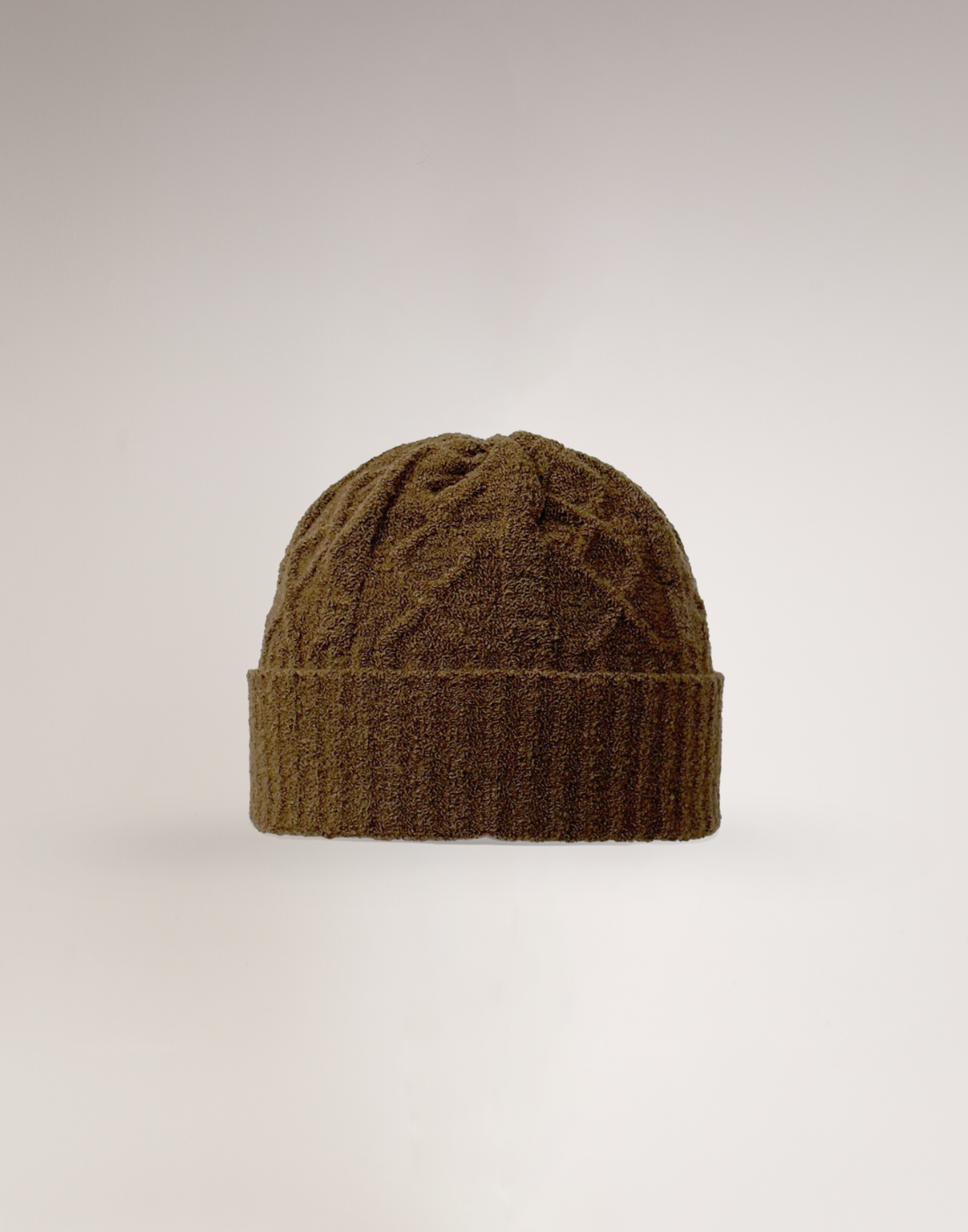 Gorro Mousse Aran Marrom Escuro