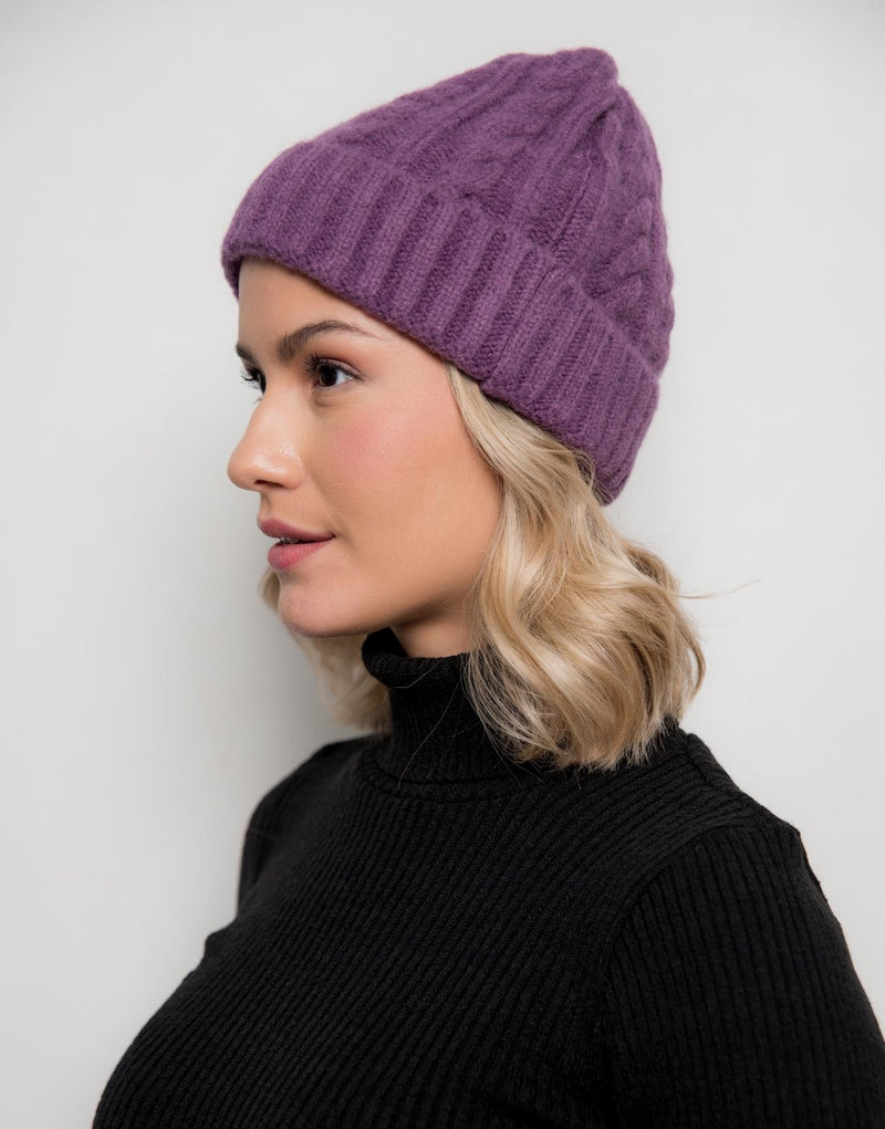 Gorro Trançado Soft Roxo