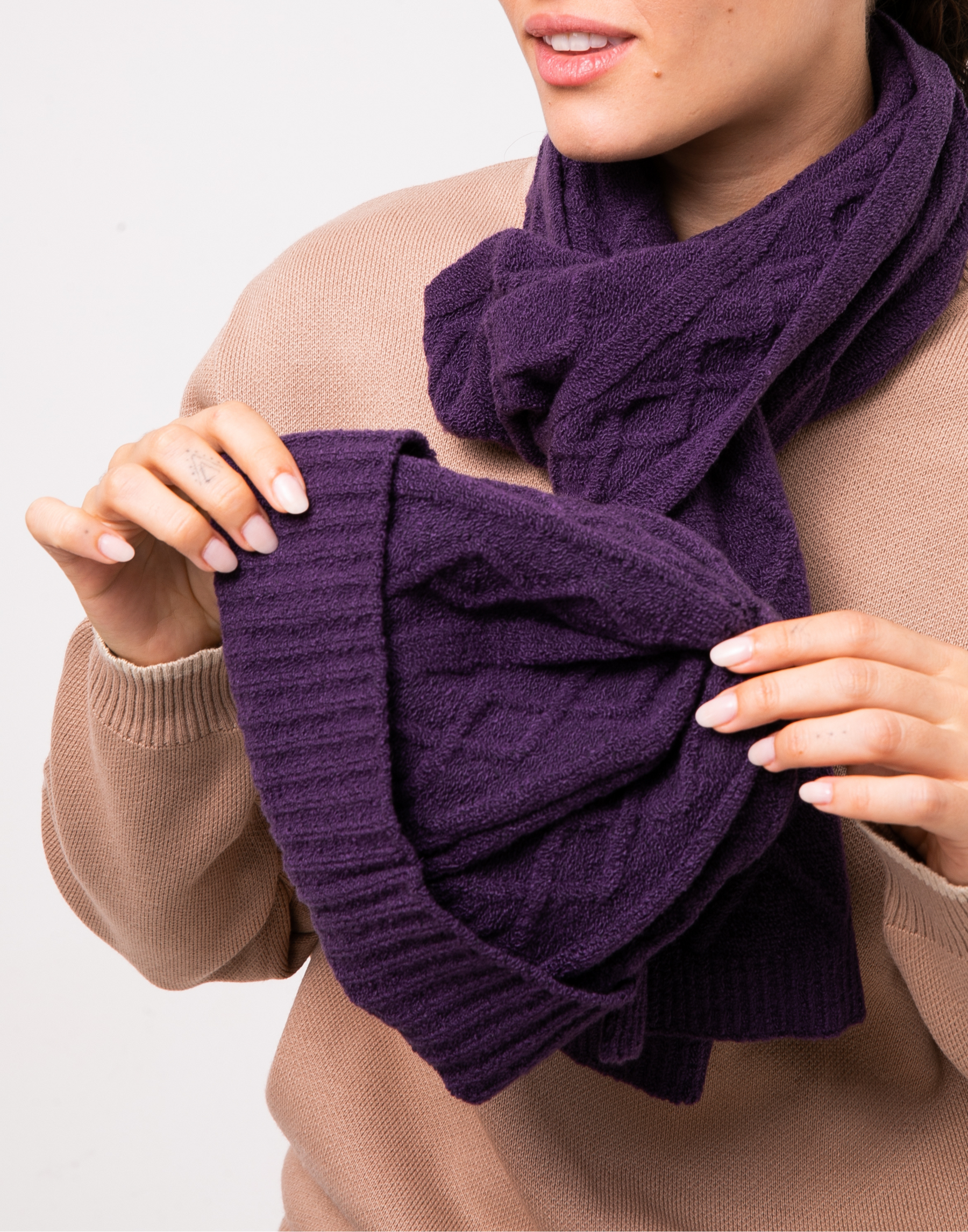 Gorro Mousse Aran Roxo