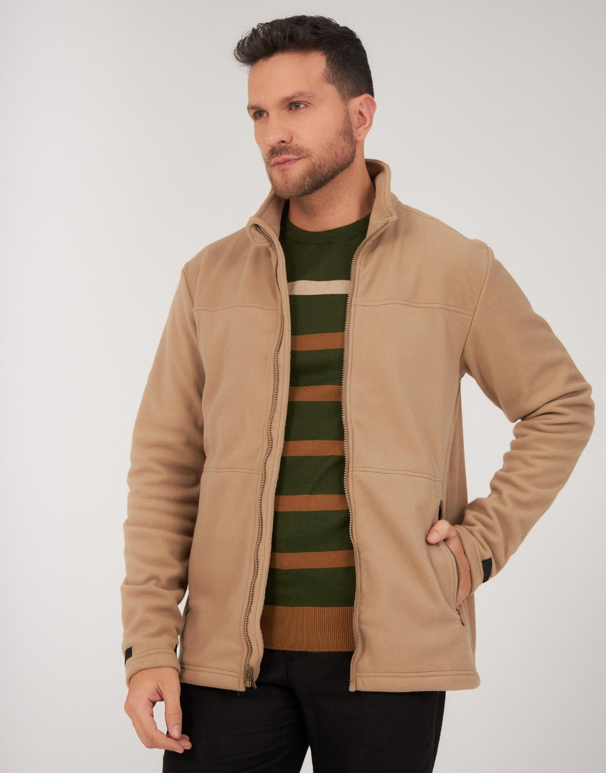 Jaqueta M Fleece 280g/m² Winter Explorer Bege