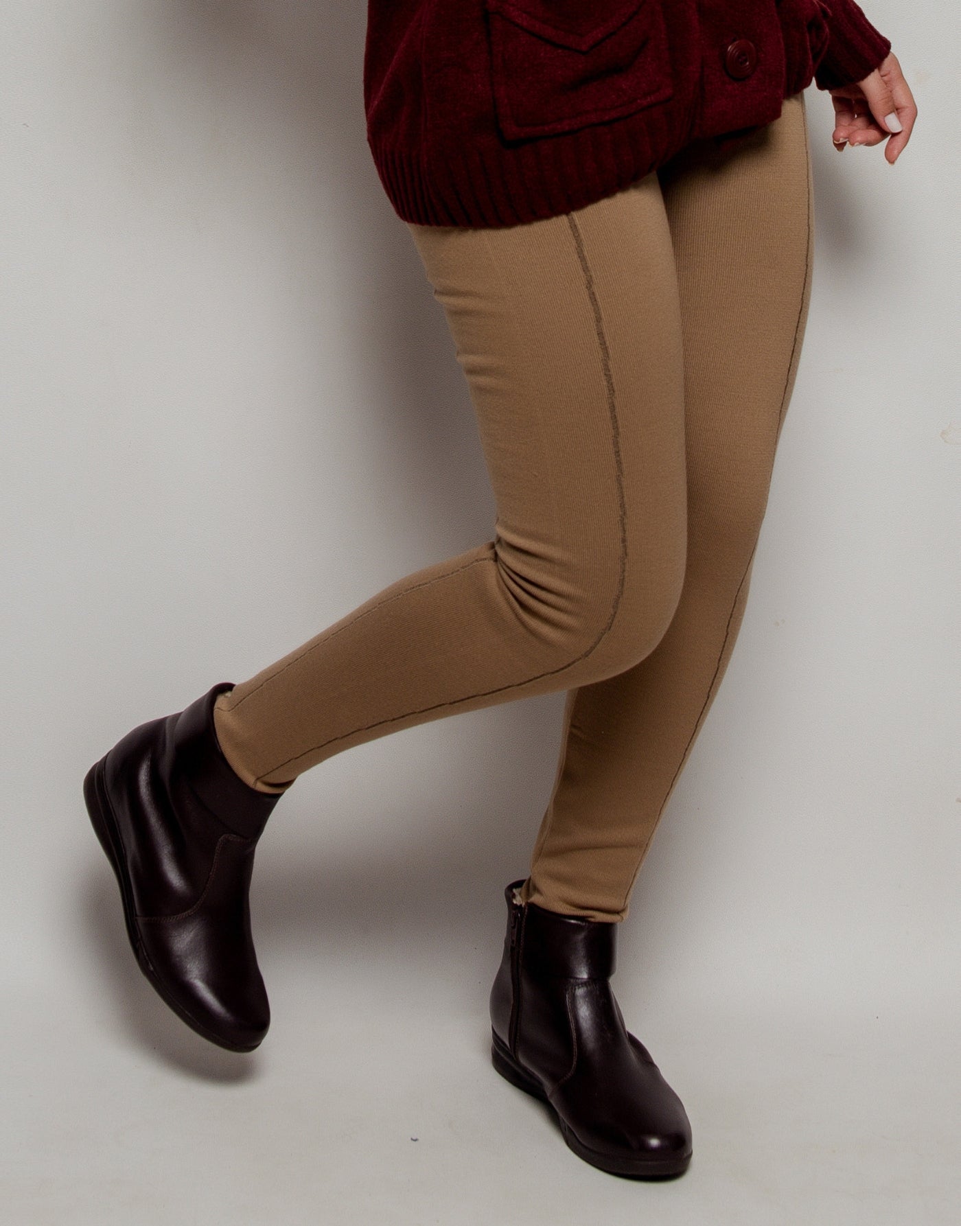 Legging Tricot Invernada Stripe Bordeaux