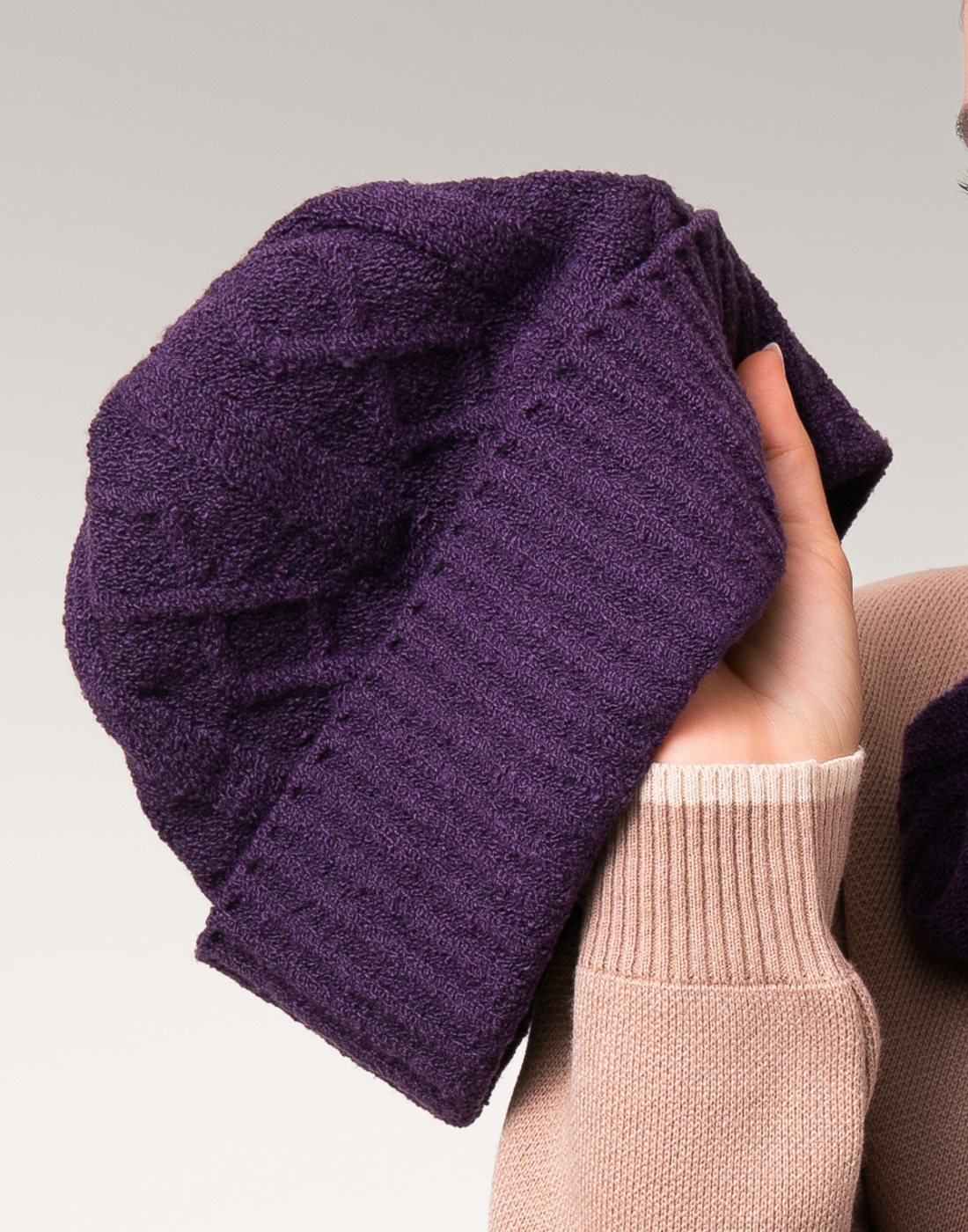 Gorro Mousse Aran Roxo