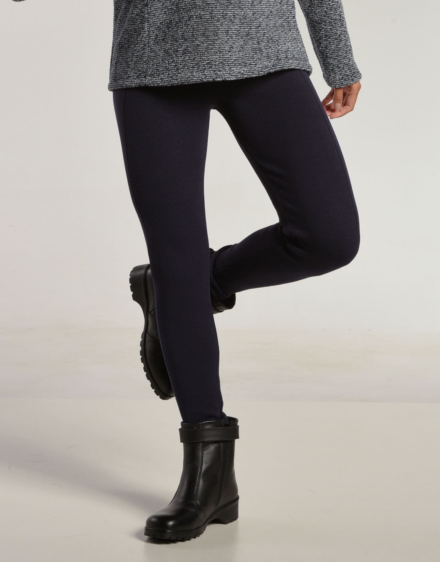 Legging Tricot Invernada Stripe Marinho