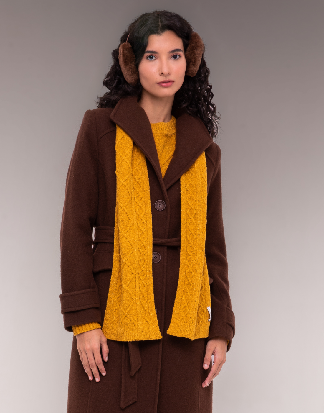 Sobretudo Lã Natural 7/8 Lorenzza Marrom