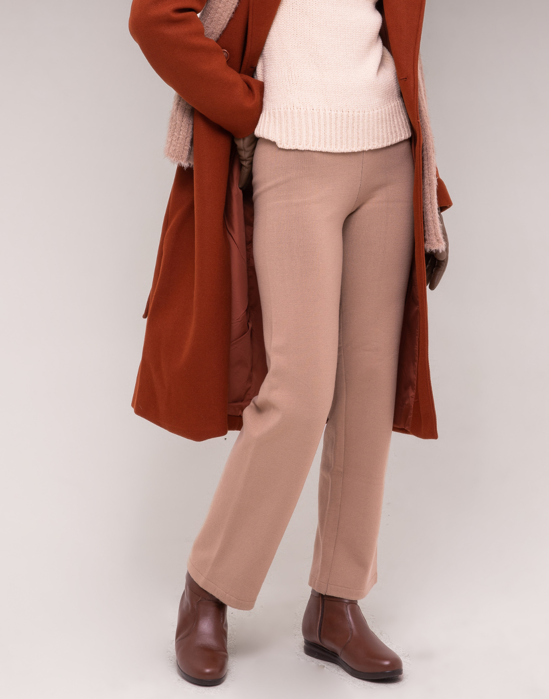 Calça Reta Invernada Bege Bruma