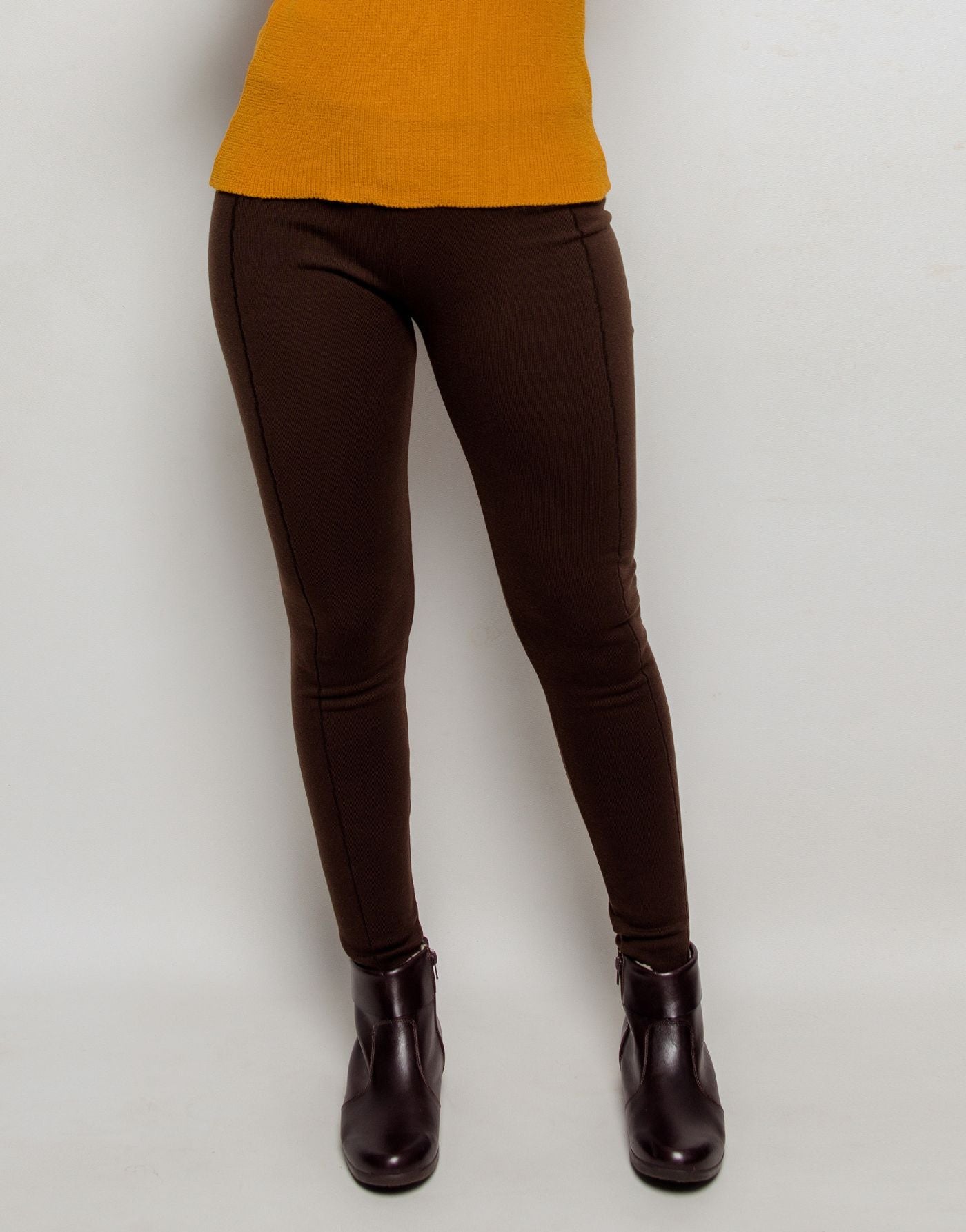 Legging Tricot Invernada Stripe Marrom