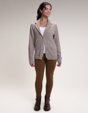 Blazer Tricot Lurex Dourado
