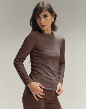Blusa Aire Careca Marrom Mescla