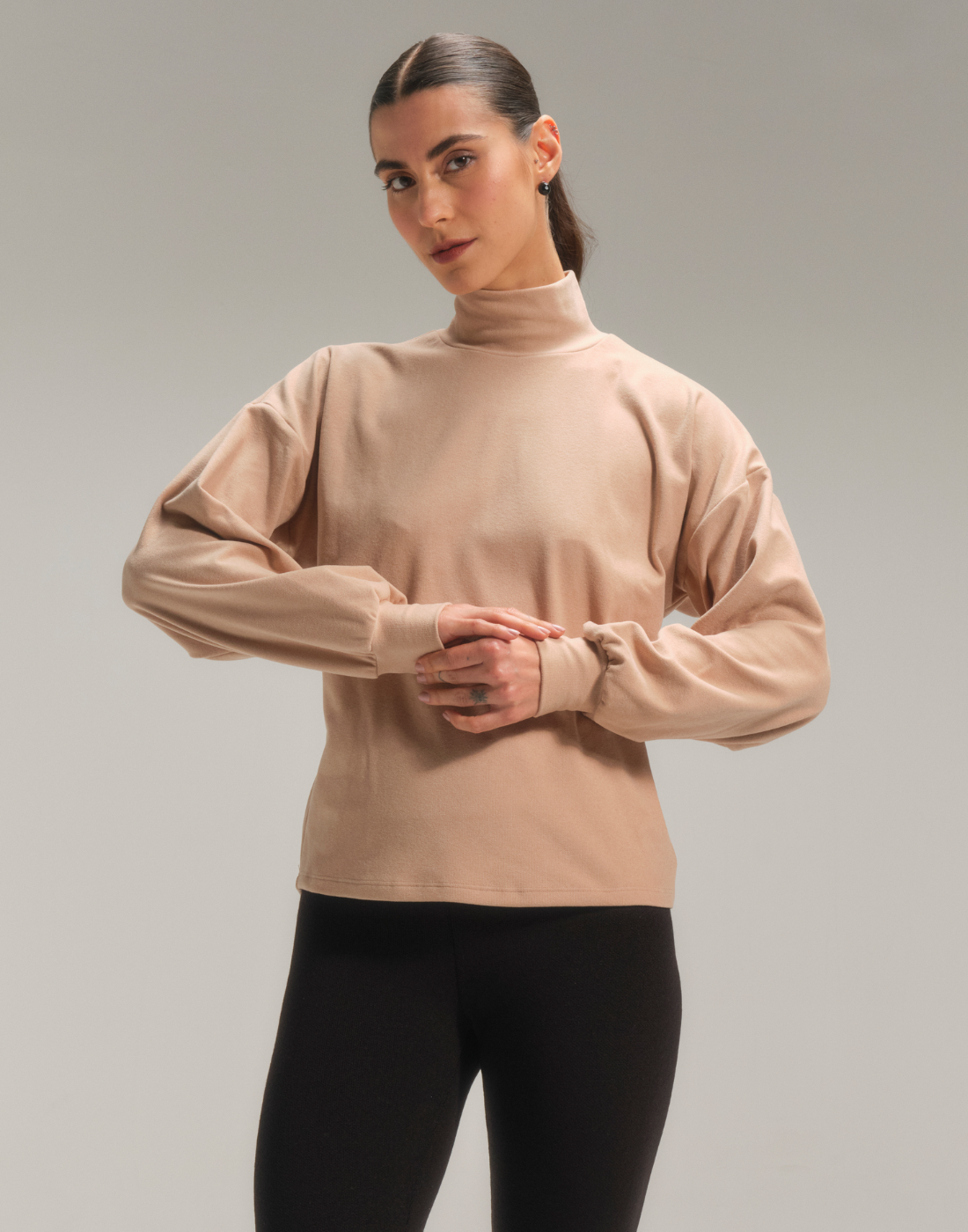 Blusa Aire Deslocada Bege