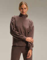 Blusa Aire Deslocada Marrom Mescla