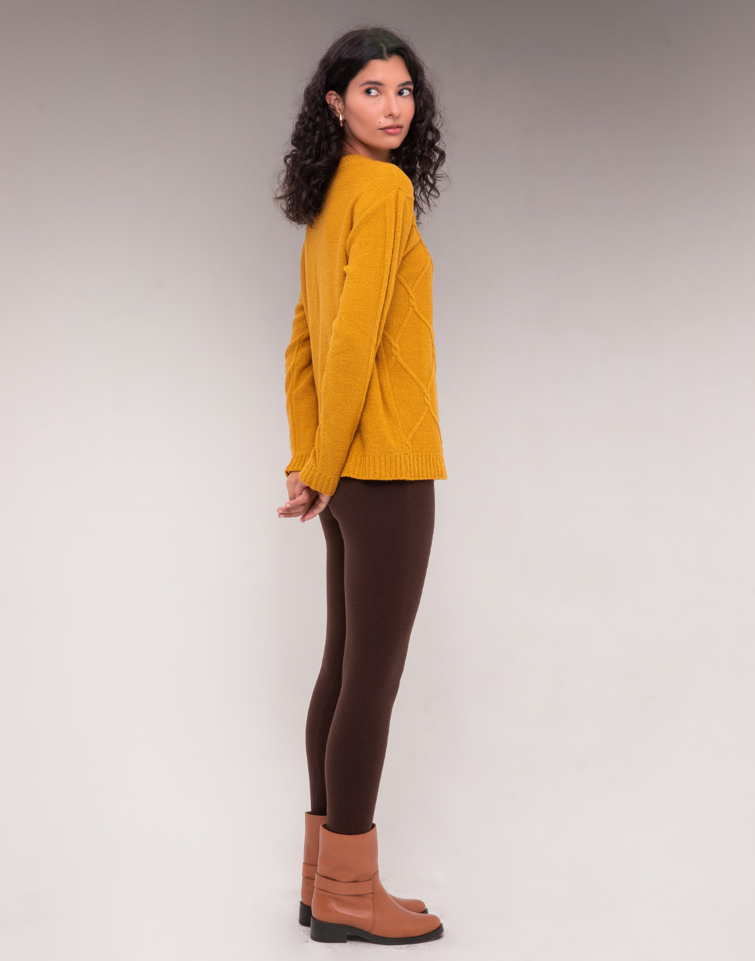 Maxi Blusa Losangos Oliz Mostarda