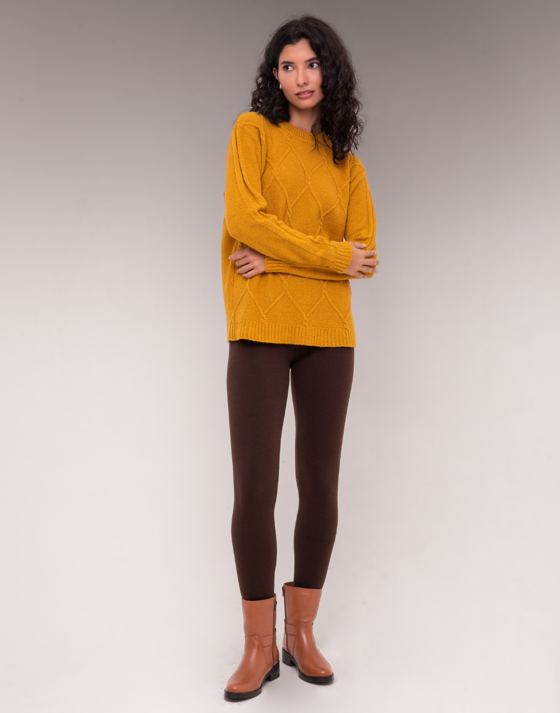 Maxi Blusa Losangos Oliz Mostarda