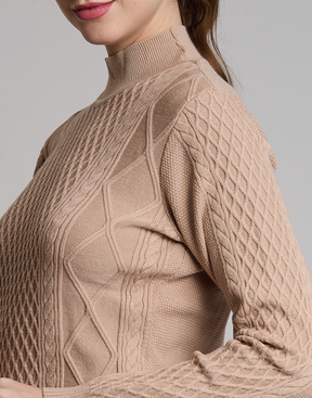 Blusa Aran Highland Bege