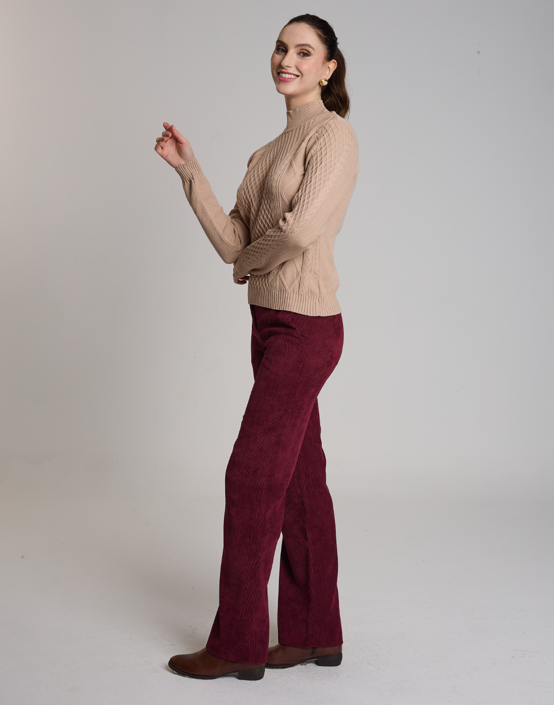 Blusa Aran Highland Bege