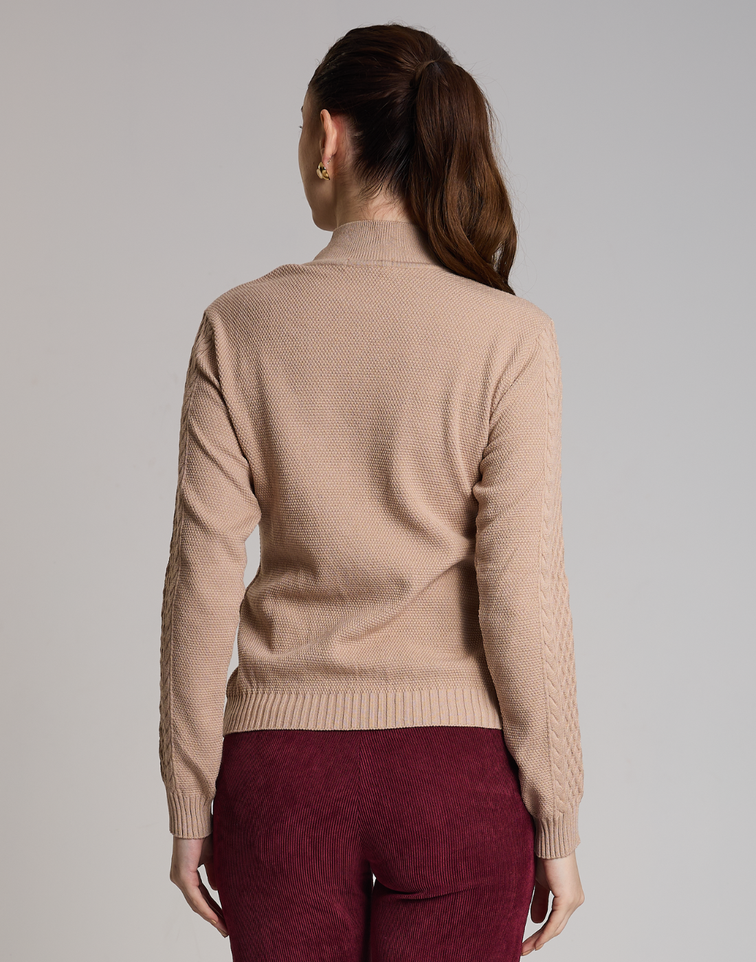 Blusa Aran Highland Bege