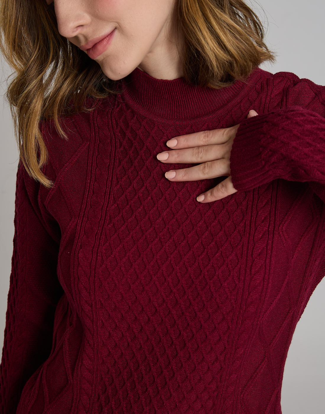 Blusa Aran Highland Bordeaux