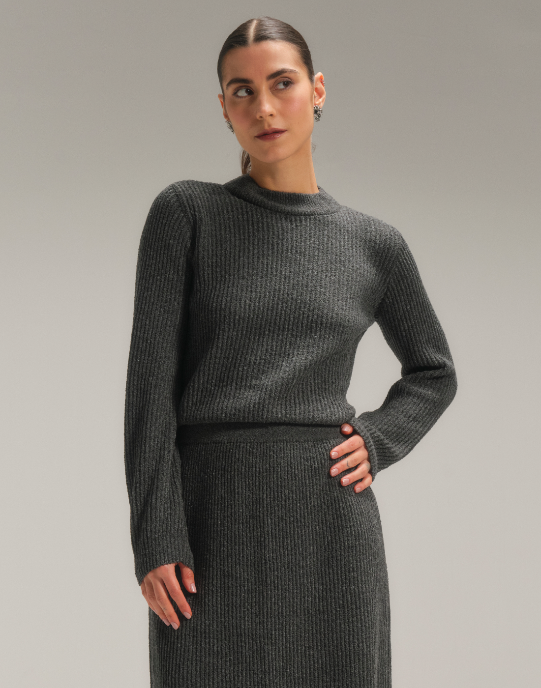Blusa Fang Mousse Cinza Fiorde