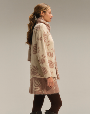 Blusa Floralis Plumosa Bege