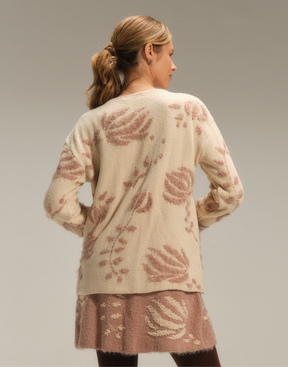 Blusa Floralis Plumosa Bege