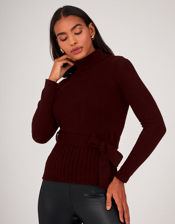 Blusa com Faixa Gaia Bordeaux